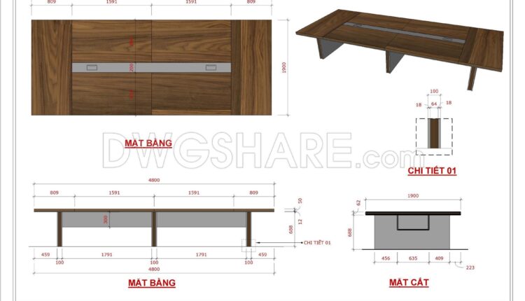 SketchUp Layout drawing for the interior design and construction of a two-bedroom condominium
