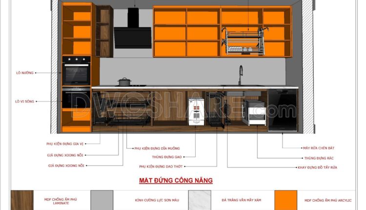 SketchUp Layout drawing for the interior design and construction of a two-bedroom condominium