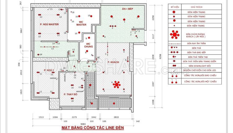 SketchUp Layout drawing for the interior design and construction of a two-bedroom condominium