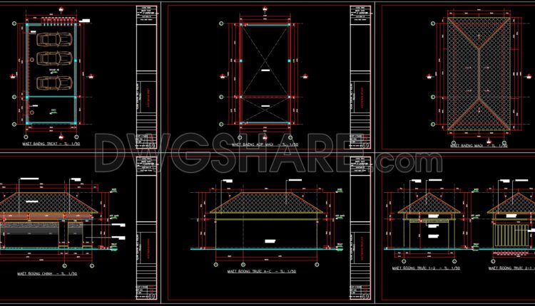 06. Cad Drawings Of Guard house and Garage For Download