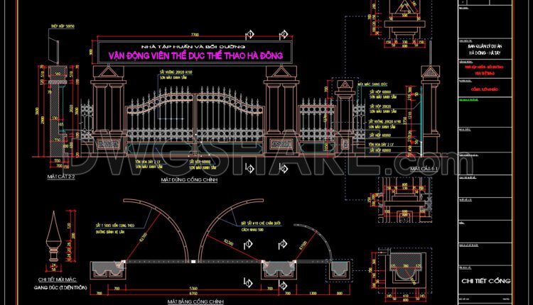 126. CAD drawings detailing gates and fences available for download