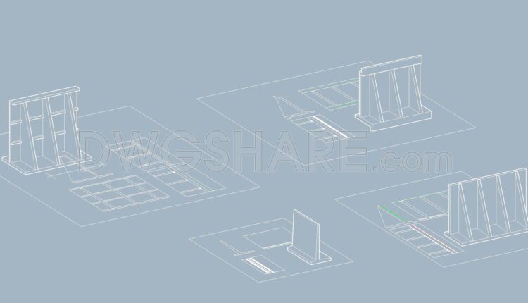 151. Cad Drawing Of Reinforced Concrete Retaining Wall 3D Model For Download (1)
