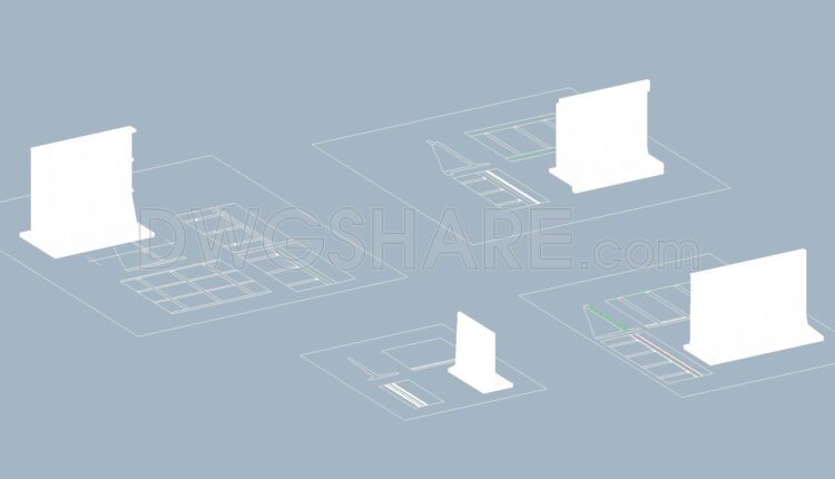 151. Cad Drawing Of Reinforced Concrete Retaining Wall 3D Model For Download (2)