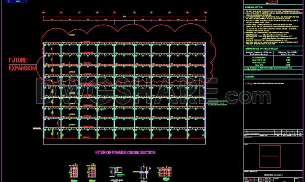 2 years ago
                

                
             1,386153. Cad Drawing Of Steel Frame Elevation and Cross Section Details For Download