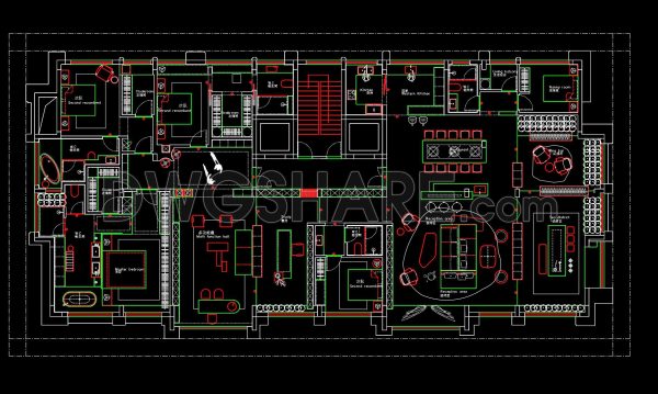 2 years ago
                

                
             2,343193. Functional floor plan CAD drawing of an apartment with an area of 485m2
