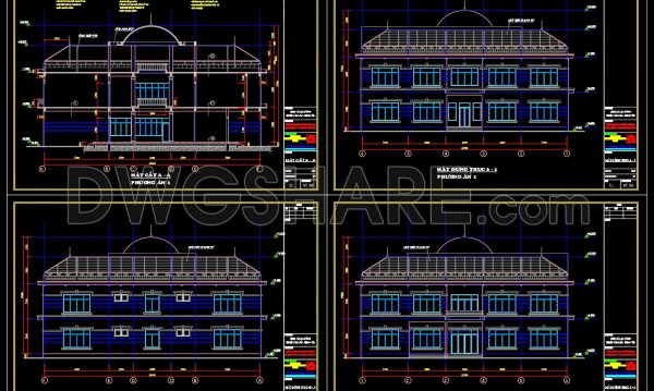 21. CAD drawings for the high-quality construction design of a kindergarten facility