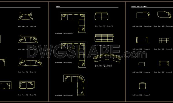 2 years ago
                

                
             1,786246. CAD blocks of chairs, sofas, and dining tables for living rooms