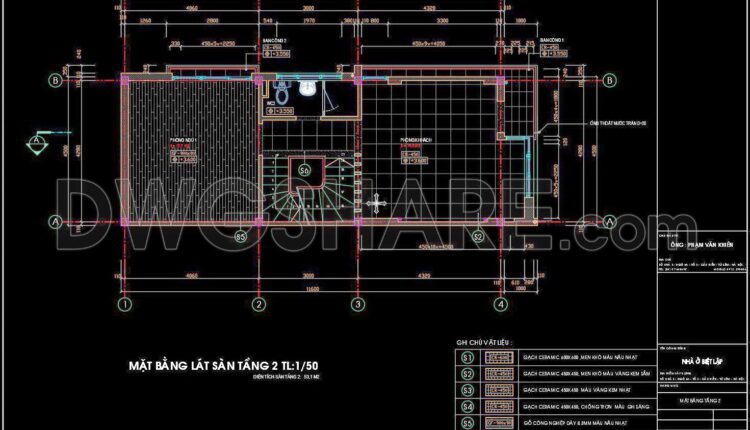 246. The Detailed Cad Drawings Of Floor Plans For A 4-story House With An Area Of ​​4.5m X 11.6m