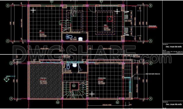 2 years ago
                

                
             1,694246. The detailed CAD drawings of floor plans for a 4-story house with an area of ​​4.5m x 11.6m