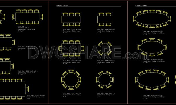 247. CAD blocks of chairs, beds, and dining tables