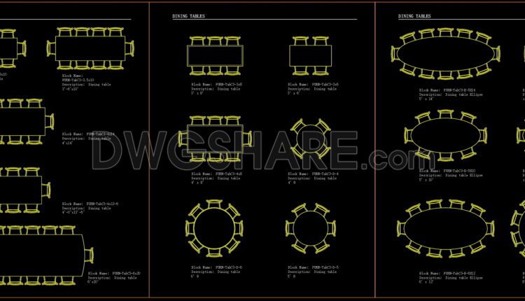 247. CAD blocks of chairs, beds, and dining tables