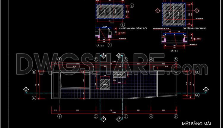 259. The CAD drawings of the floor plan, elevation, and cross-sections of the 4-story house with dimensions of 3.9m x 17.2m