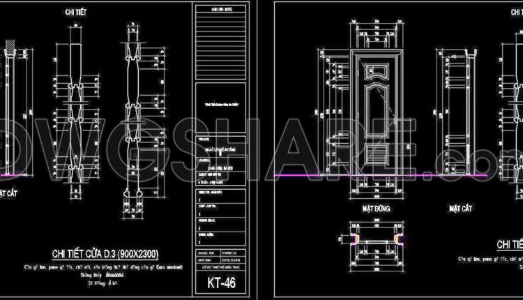 466. Detailed AutoCAD Drawings Of Doors, Windows For Download