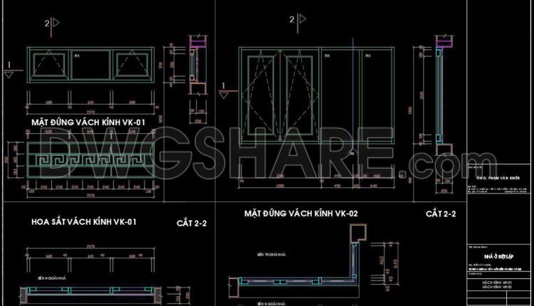 468. Detailed AutoCAD Drawings Of Doors, Windows For Download