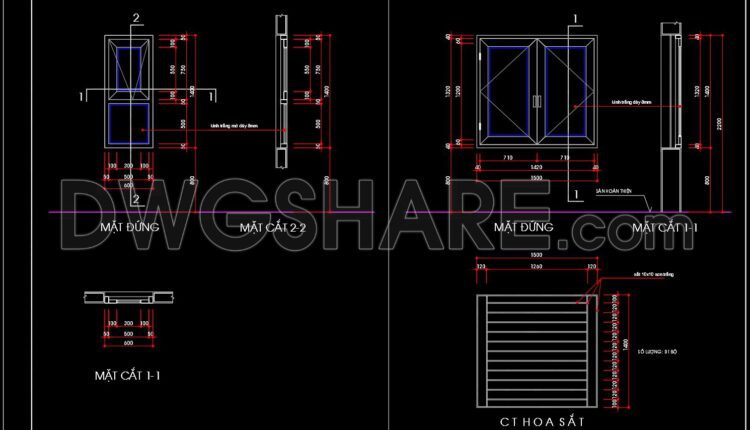 469. Detailed AutoCAD Drawings Of Doors, Windows For Download