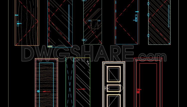 470. CAD drawings for tempered glass dynamic doors