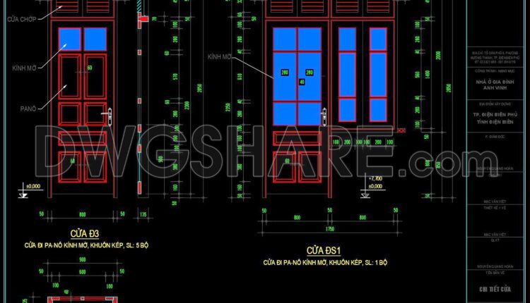 474. Detailed AutoCAD Drawings Of Doors, Windows For Download