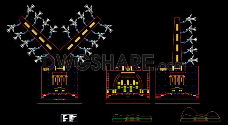 71. Free download of the layout design drawings for the airport is ...