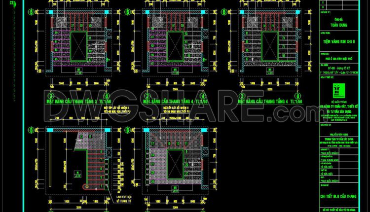 146. Detailed drawings of stairs in autocad file (1)