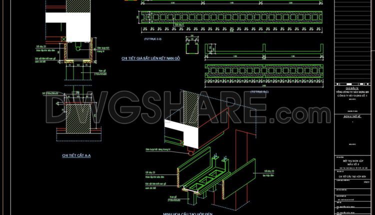 153. Detailed drawings of stairs in autocad file