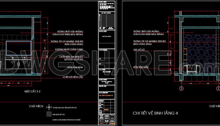 155. WC Layout Plan and elevations details CAD drawings download