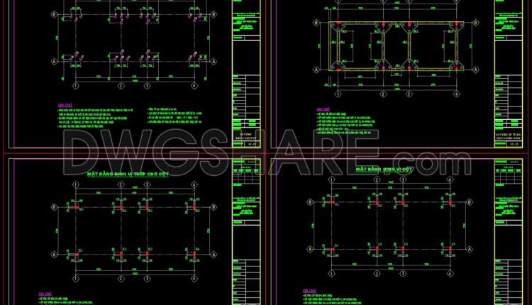 155.Structural Drawings Of 3-Story House A Complete Project 5.7×13.2m For Download