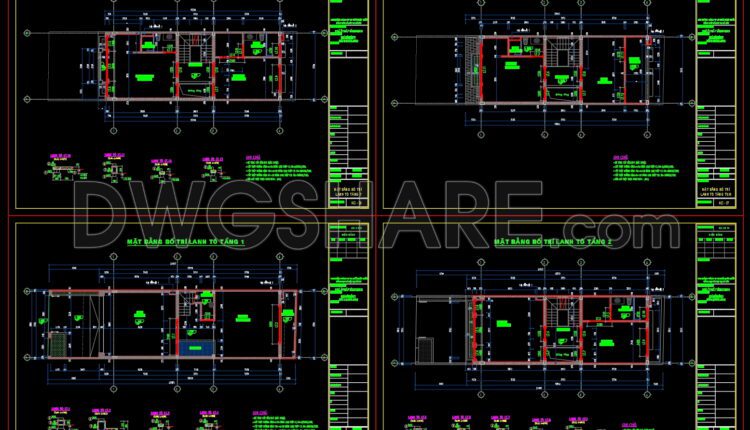155.Structural Drawings Of 3-Story House A Complete Project 5.7×13.2m For Download