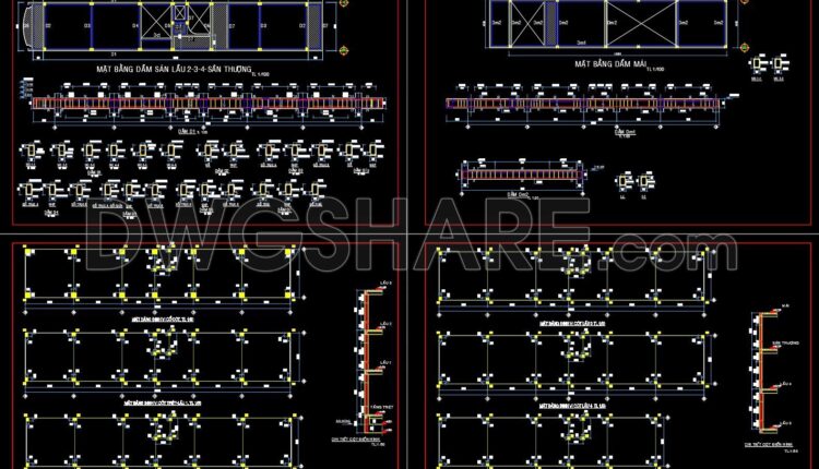 224. Structural Drawings Of 5-Story House A Complete Project 4m x 21.9m For Download