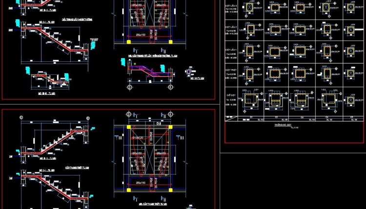 224. Structural Drawings Of 5-Story House A Complete Project 4m x 21.9m For Download