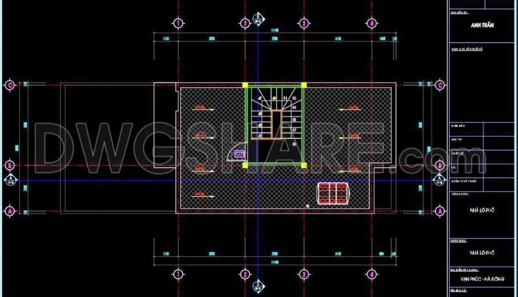 264. The CAD drawings of the floor plan, elevation, and cross-sections of the 3-story house with dimensions of 6m x 15.3m