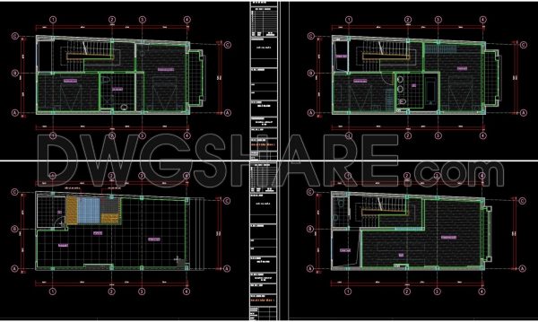 2 years ago
                

                
             2,506265. The detailed CAD drawings of floor plans for a 5-story house with an area of ​​5.5m x 11.6m