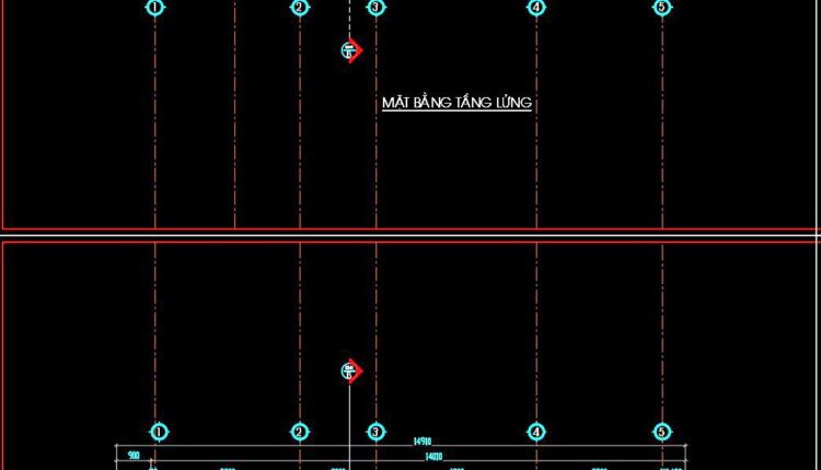 267. The CAD drawings of the floor plan, elevation, and cross-sections of the 3-story house with dimensions of 3m x 15m