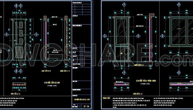 475. Detailed AutoCAD Drawings Of Doors, Windows For Download