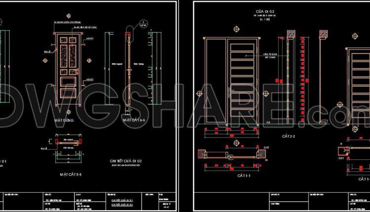 477. Detailed AutoCAD Drawings Of Doors, Windows For Download