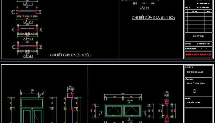 479. Detailed AutoCAD Drawings Of Doors, Windows For Download