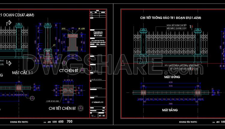 133. CAD drawings detailing gates and fences available for download