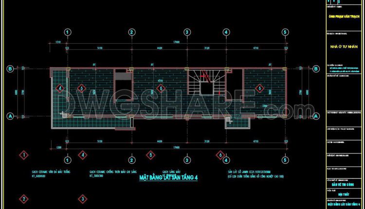 2. Download free detailed CAD drawings of floor plans for a 4-story townhouse