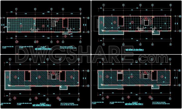 2 years ago
                

                
             4142. Download free detailed CAD drawings of floor plans for a 4-story townhouse