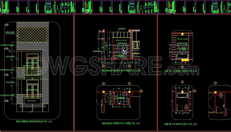 20. Download the construction method drawings for a 4-story townhouse