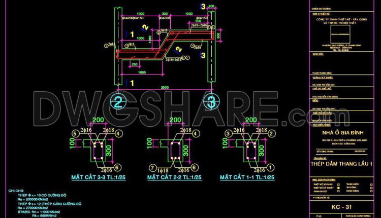 222. Structural Drawings Of 3-Story House A Complete Project 3.8mx12m For Download