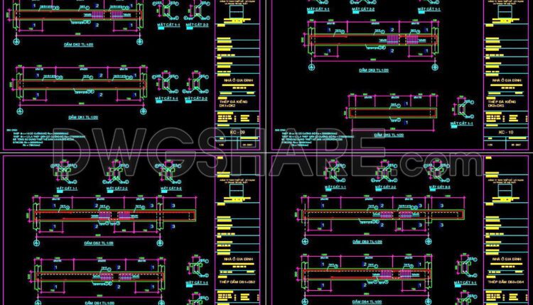 222. Structural Drawings Of 3-Story House A Complete Project 3.8mx12m For Download
