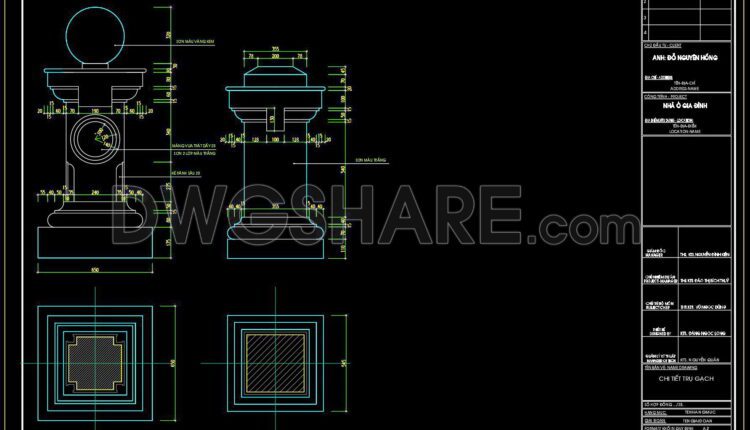 246. CAD detailed drawings of vertical facade wall sections for townhouses