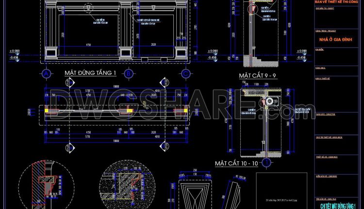 248. Detailed Cad Drawings Of Vertical Elevations And Balconies (1)