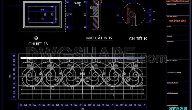248. Detailed Cad Drawings Of Vertical Elevations And Balconies (22)