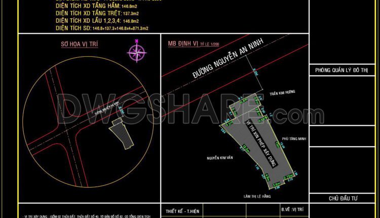 270. The CAD drawings of the floor plan, elevation, and cross-sections of the 5-story house with dimensions of 9.8m x 20.5m