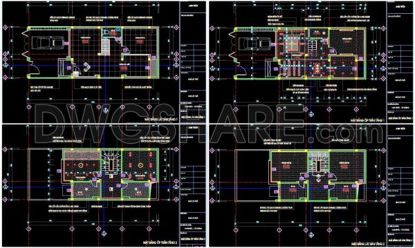 2 years ago
                

                
             1,277274. CAD drawings of floor tiling and ceiling paneling for a 3-story townhouse