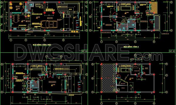2 years ago
                

                
             1,732277. CAD design drawings for a 3-story townhouse with dimensions of 6.9m x 17m