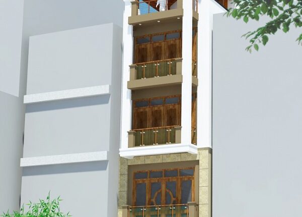 279. CAD design drawings for a 5-story townhouse with dimensions of 5.5m x 11.6m (1)