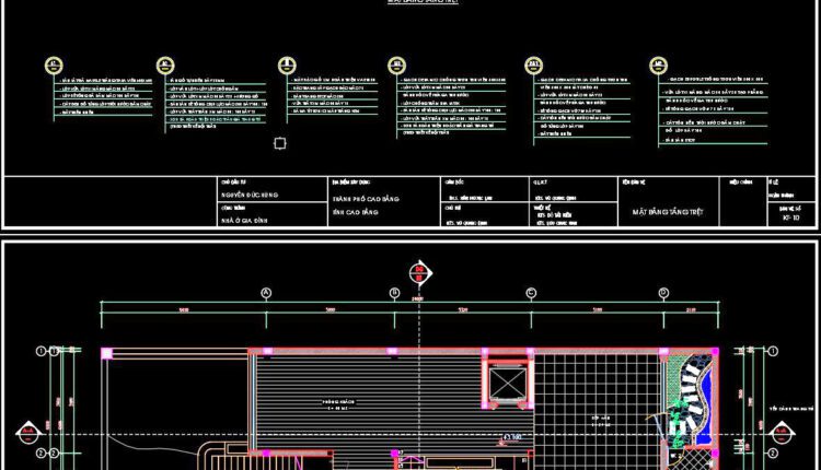 3. Download free detailed CAD drawings of floor plans for a 5-story townhouse