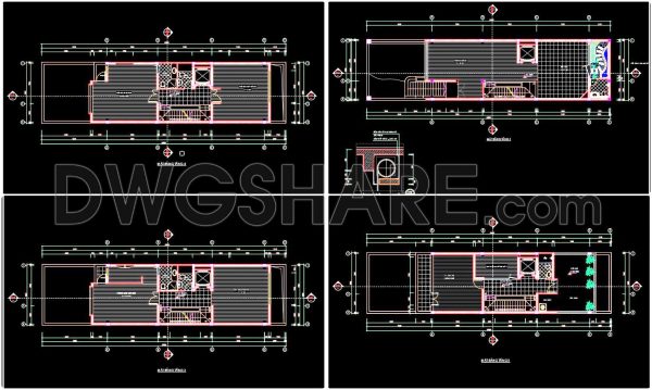 2 years ago
                

                
             7803. Download free detailed CAD drawings of floor plans for a 5-story townhouse